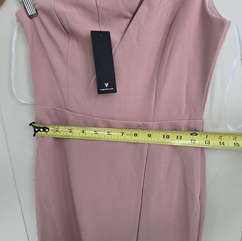 NWT Lulu's Pink One-Shoulder Midi Dress-Size S - Picture 6 of 9